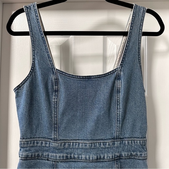 Silence + Noise Denim Sleeveless Fitted Mini Dress Size 6 - Picture 5 of 13